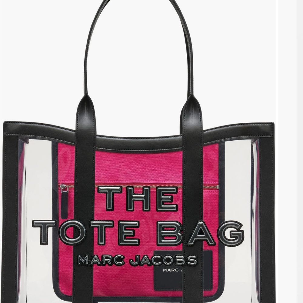 Marc Jacobs Black and Pink Transparent Tote